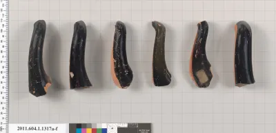 Terracotta fragments of kylikes (drinking cups)