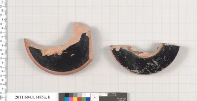 Terracotta fragments of kylikes (drinking cups)