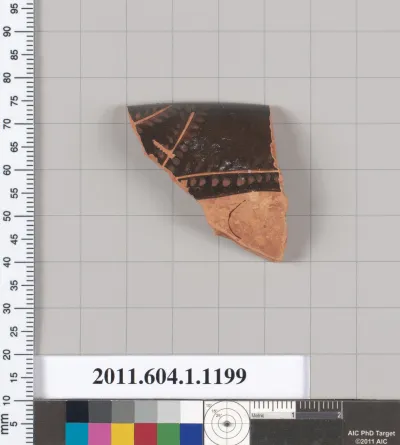 Terracotta rim fragment of a kylix (drinking cup)