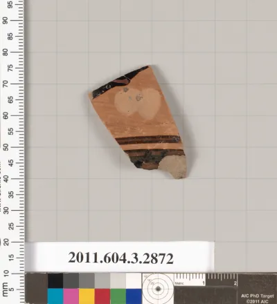 Terracotta fragment of a closed shape