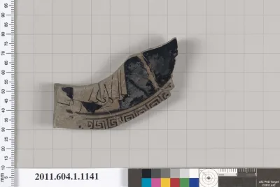 Terracotta fragment of a kylix (drinking cup)