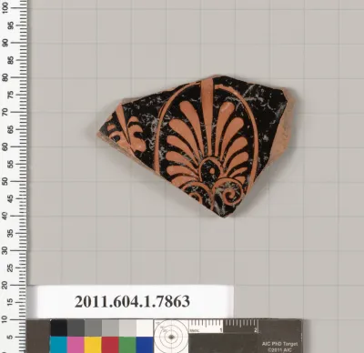 Terracotta fragment of a kylix (drinking cup)