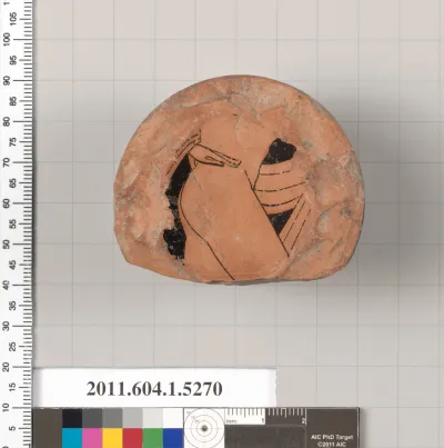 Terracotta fragment of a kylix (drinking cup)