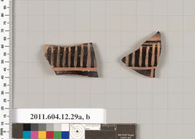 Terracotta fragments of an open shape (deep drinking cup)