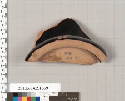 Terracotta fragment of a skyphos (deep drinking cup)