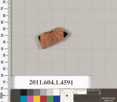 Terracotta fragment of a kylix (drinking cup)