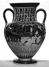 AMPHORA, NECK (ATHENIAN, BLACK-FIGURE)
