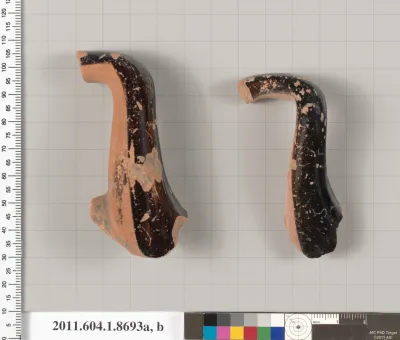 Terracotta fragments of stemless kylikes (drinking cups)