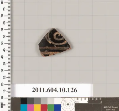 Terracotta fragment of a closed shape