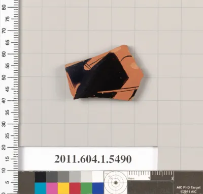 Terracotta fragment of a kylix (drinking cup)