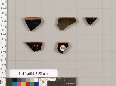 Terracotta rim fragments of kylikes (drinking cups)