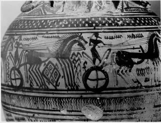 AMPHORA, NECK (ATHENIAN GEOMETRIC, SILHOUETTE)