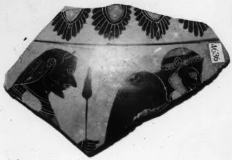 AMPHORA, NECK, FRAGMENT (ATHENIAN, BLACK-FIGURE)