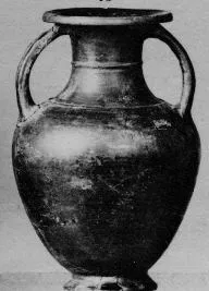 AMPHORA, NECK (ETRUSCAN, BLACK SLIP)