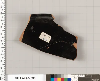 Terracotta rim fragment of a kylix (drinking cup)