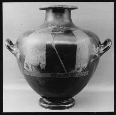 Terracotta hydria: kalpis (water jar)