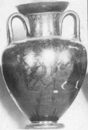 AMPHORA, NECK (ATHENIAN, BLACK-FIGURE)