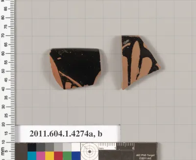 Terracotta rim fragments of kylikes (drinking cups)