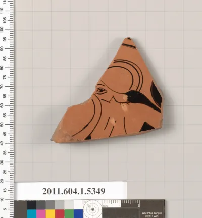 Terracotta fragment of a kylix (drinking cup)