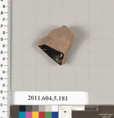 Terracotta fragment of a kylix (drinking cup)