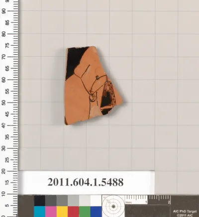 Terracotta fragment of a kylix (drinking cup)