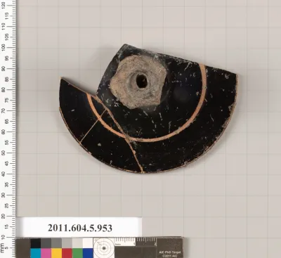 Terracotta fragment of a kylix (drinking cup)