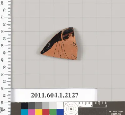 Terracotta rim fragment of a kylix (drinking cup)