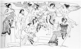 KRATER, CALYX (ATHENIAN, RED-FIGURE)