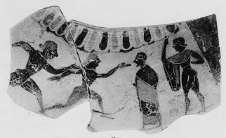 HYDRIA, FRAGMENT (ATHENIAN, BLACK-FIGURE)