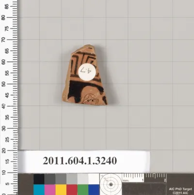 Terracotta fragment of a kylix (drinking cup)