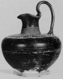 OINOCHOE (CORINTHIAN, BLACK GLAZE)