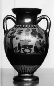 AMPHORA, BELLY, TYPE B (ATHENIAN, BLACK-FIGURE)