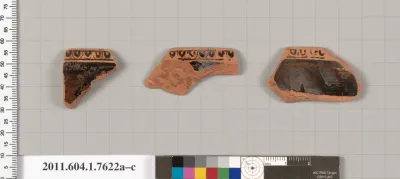 Terracotta rim fragments of kylikes (drinking cups)