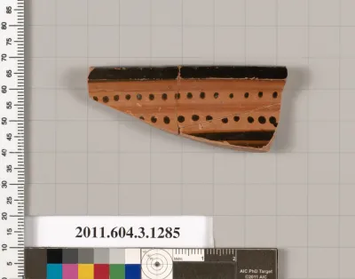 Terracotta rim fragment of a skyphos (deep drinking cup)