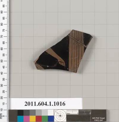 Terracotta fragment of a kylix (drinking cup)