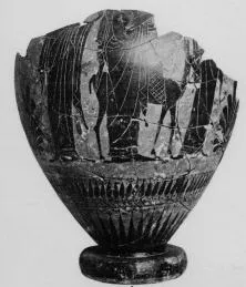 AMPHORA, NECK, FRAGMENT (ATHENIAN, BLACK-FIGURE)