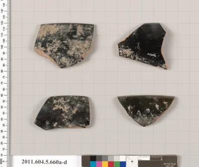 Terracotta rim fragments of kylikes (drinking cups)