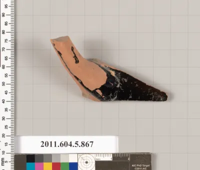 Terracotta fragment of a kylix (drinking cup)