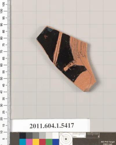 Terracotta fragment of a kylix (drinking cup)