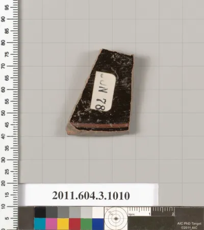 Terracotta fragment of a lekanis (covered dish)?