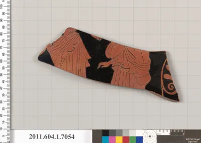 Terracotta fragment of a kylix (drinking cup)