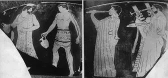 KANTHAROS, FRAGMENTS (ATHENIAN, RED-FIGURE)