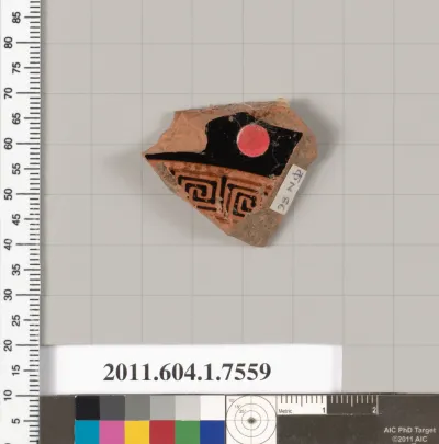 Terracotta fragment of a kylix (drinking cup)