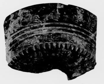CHALICE, FRAGMENT (ETRUSCAN, BUCCHERO)
