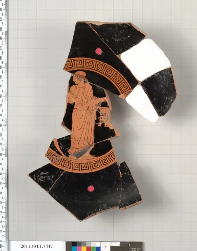 Terracotta fragment of a kylix (drinking cup)