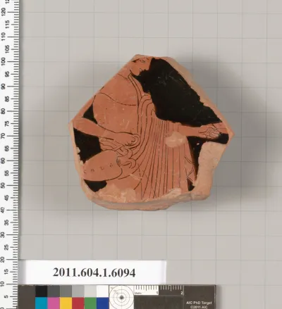 Terracotta fragment of a kylix (drinking cup)