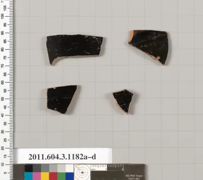 Terracotta fragments of mastoids  (drinking cups with narrow base) or kyathoi (cup-shaped ladles)