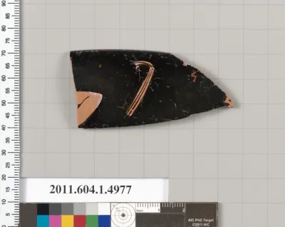 Terracotta rim fragment of a kylix (drinking cup)