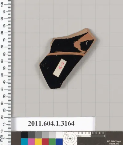 Terracotta fragment of a kylix (drinking cup)