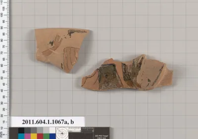 Terracotta fragments of a kylix (drinking cup)